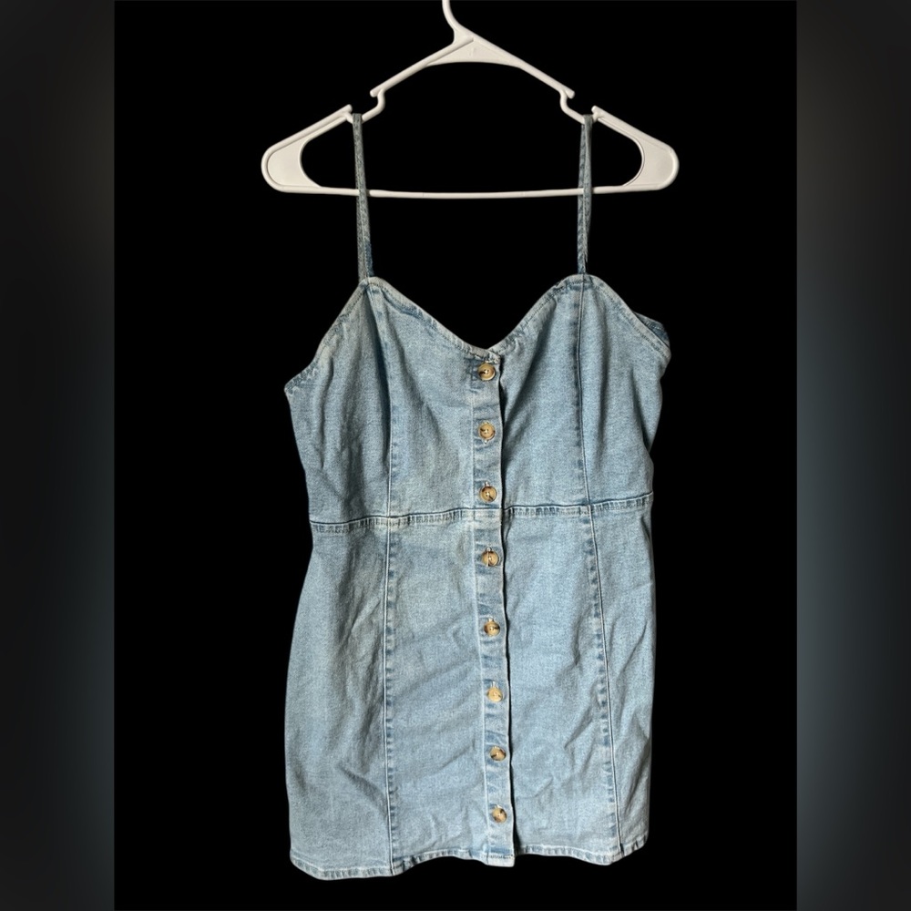 Zara Light Blue Denim Dress